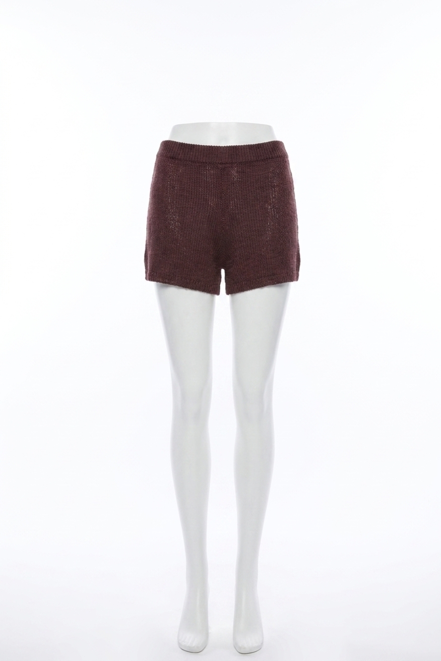 NEW ENZA COSTA linen open knit short in black orchid